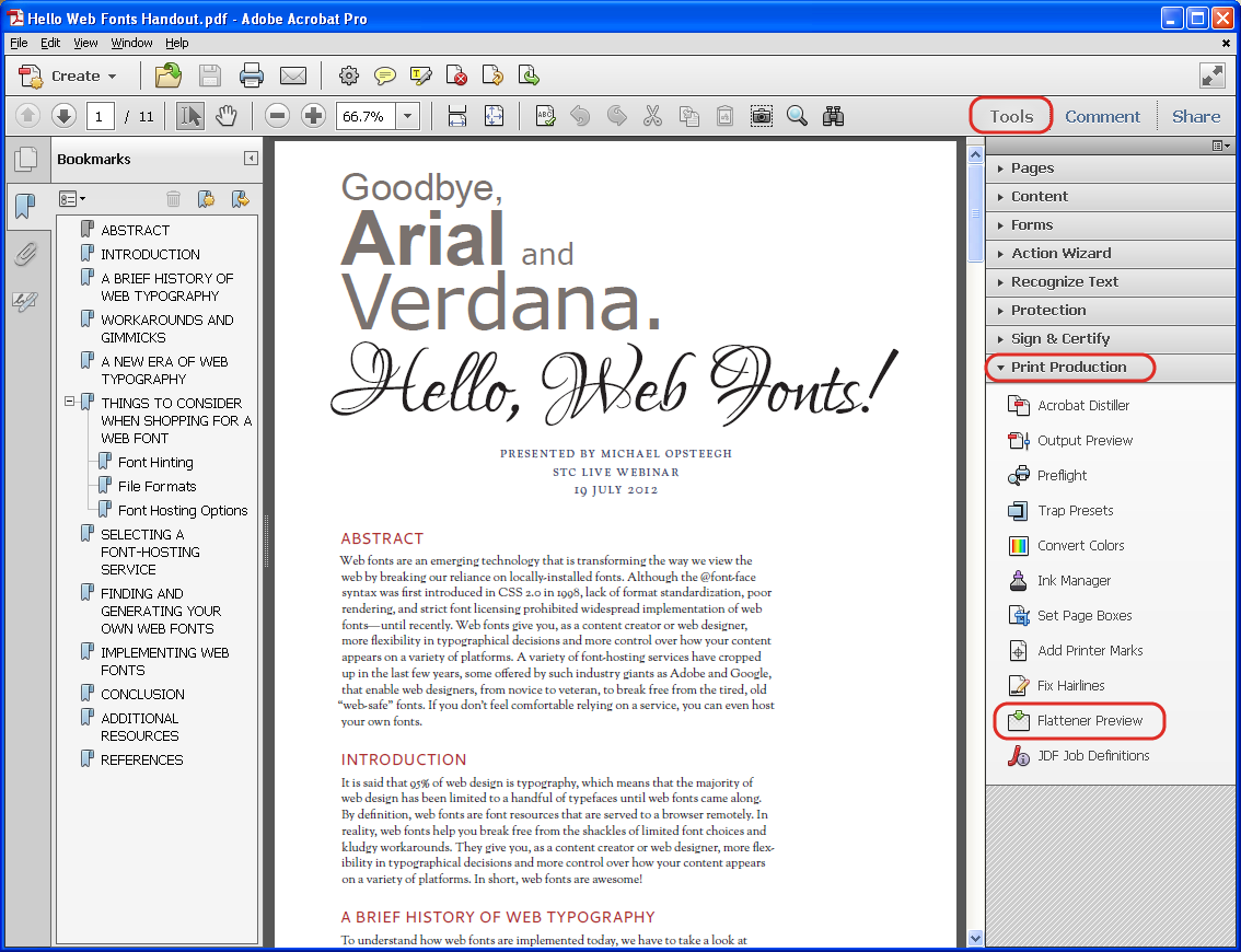how can i change the font in my adobe document for mac acrobat x pro