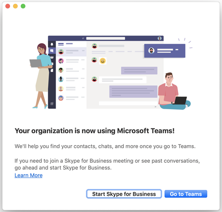 mac skype for business needs update
